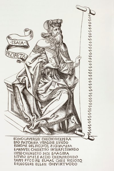 The Prophet Isaiah, holding the saw with which some say he was martyred, after a 15th century work, from 
